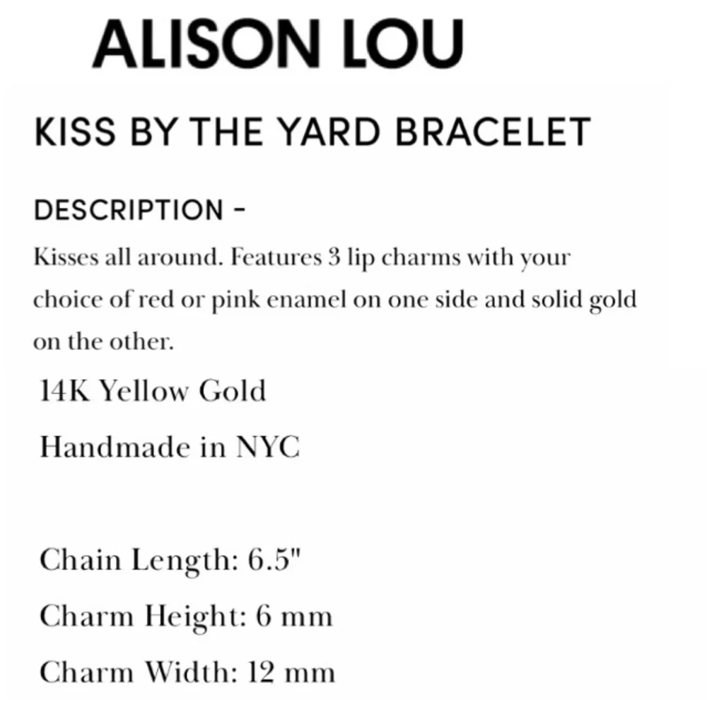 Alison Lou Kiss by the yard Bracelet ππππ - Picture 7 of 10